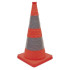 FOLDING TRAFFIC CONE, FLASHING