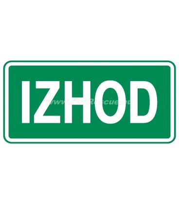 EVAKUIERUNG ETIKETTE IZHOD