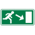 EVACUATION PLATE DOWNWARD RIGHT