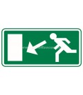 EVACUATION PLATE DOWNWARD LEFT