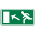 EVACUATION LABEL UPWARD LEFT