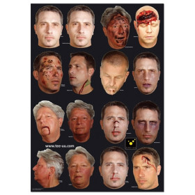 TEE-UU PATTERN OF INJURIES FOR ADULT TRAINING DUMMY (36 PCS)