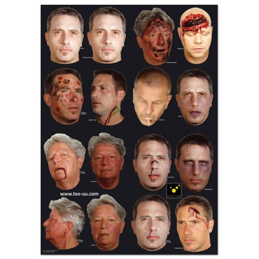 TEE-UU PATTERN OF INJURIES FOR ADULT TRAINING DUMMY (36 PCS)