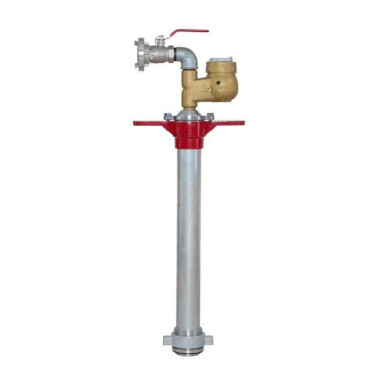 HYDRANTSTANDROHRE FUR UNTELFLURHYDRANTEN MIT WASSERMESSER QN10 UND VENTIL - DN80