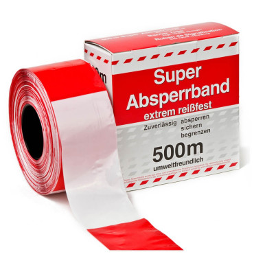 WARNBAND ROT / WEIS 500 M