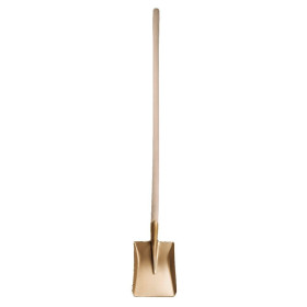 SQUARE SHOVEL, NON-SPARKING, LONG HANDLE