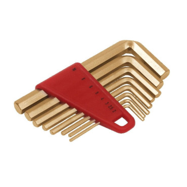 SPANNER WRENCH SET, NON-SPARKING, HEXAGONAL, 8 PCE, 2 - 10 MM