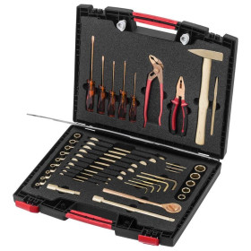 BASIC TOOL SET IN A CASE, NON-SPARKING, 45 PIECES