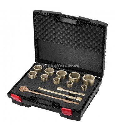 KOMPLET NASADNIH KLJUČEV V KOVČKU, NEISKREČI, 14 KOS