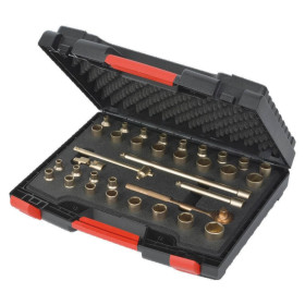 SOCKET WRENCH 3/8" SET IN A CASE, NON-SPARKING, 34 PIECES