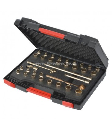 STECKSCHLÜSSELSATZ 3/8" IM KOFFER, FUNKENFREI, 34-TEILIG