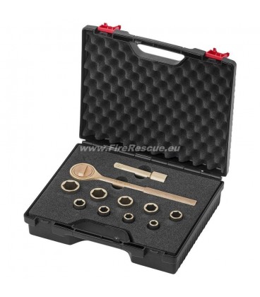 KOMPLET NASADNIH KLJUČEV 1/2" V KOVČKU, NEISKREČI, 12 KOS