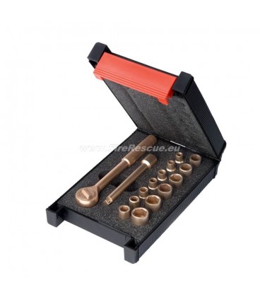 SOCKET WRENCH 1/4" SET IN A CASE, NON-SPARKING, 15 PIECES
