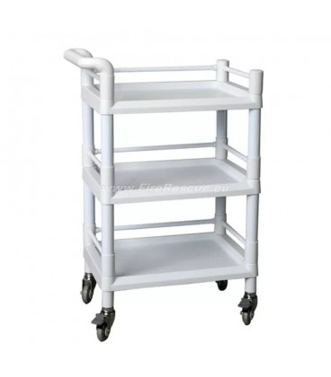 MULTIPURPOSE MEDICAL TROLLEY WITH 3 SHELVES