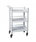 MULTIPURPOSE MEDICAL TROLLEY WITH 3 SHELVES