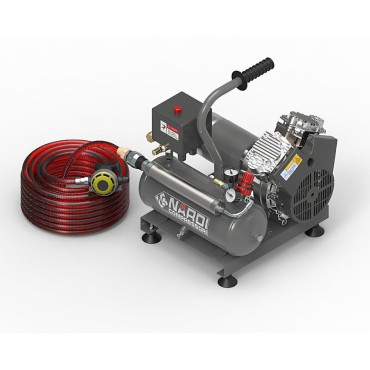 NARDI EXTREME HOOKAH 3, 7 LIT, BATTERY OIL-FREE COMPRESSOR - 24 V